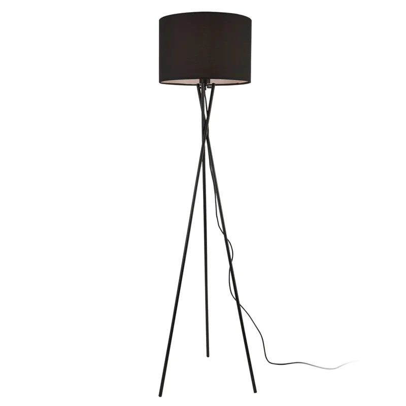 Lampada da Terra Grenoble con Paralume in Tessuto e Struttura a Treppiede in Metallo - Vari Colori lux.pro