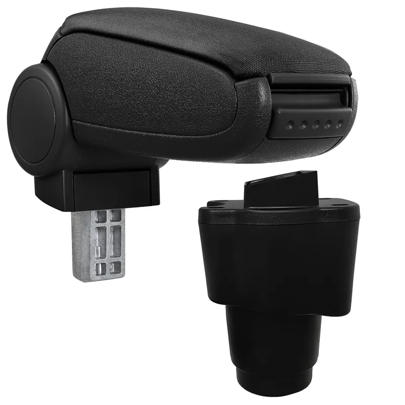 Bracciolo Centrale con Vano Portaoggetti per Auto Poggiabraccio per Automobile Specificata in Marca - Rivestimento in Similpelle\\/Tessuto - Dacia Sandero II