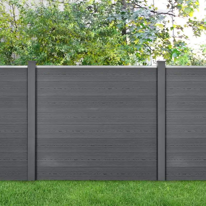 Recinzione in WPC per Giardino Staccionata Frangivista - Grigio NEU.HOLZ