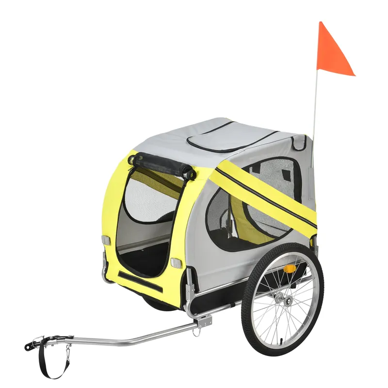 Rimorchio per Bicicletta per Trasporto Cani 138 x 71 x 90 cm Carrello per Trasporto Animali Domestici Carico Max.26 kg - in vari colori