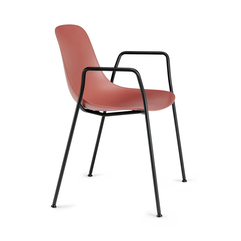 Pure Loop Mono sedia 4 gambe con braccioli Infiniti