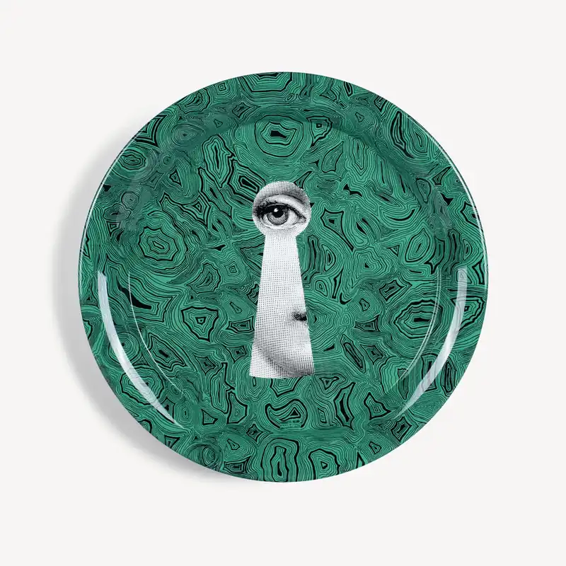Vassoio Serratura su Malachite