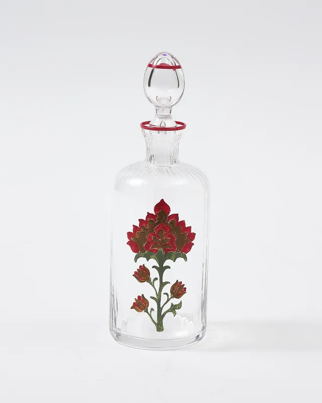 Murano Thistle Hand-Painted Garofalo Bottle