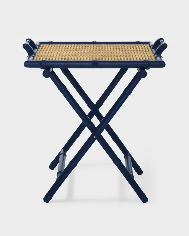 Folding Tray Table Blue