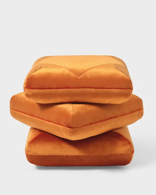 Velvet Pouf, Pumpkin