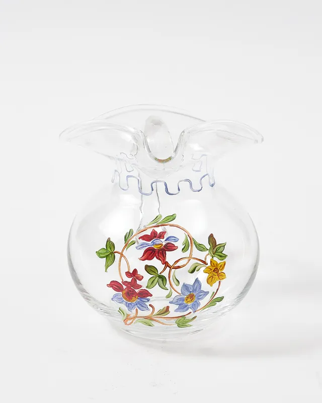 Murano Cornucopia Hand-Painted Jug