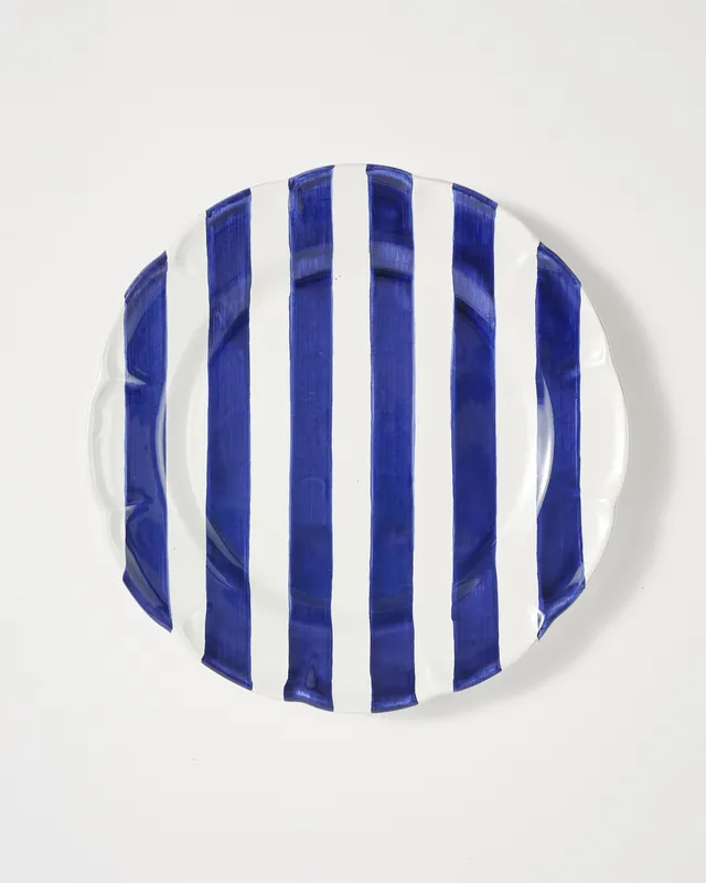 Righe Dinner Plate, Blue