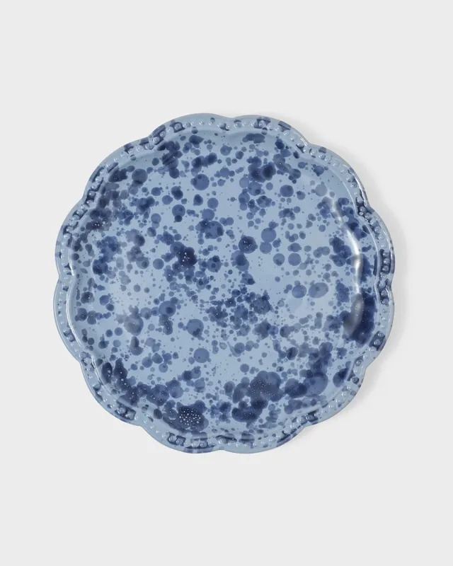 Speckled Dinner Plate, Blue