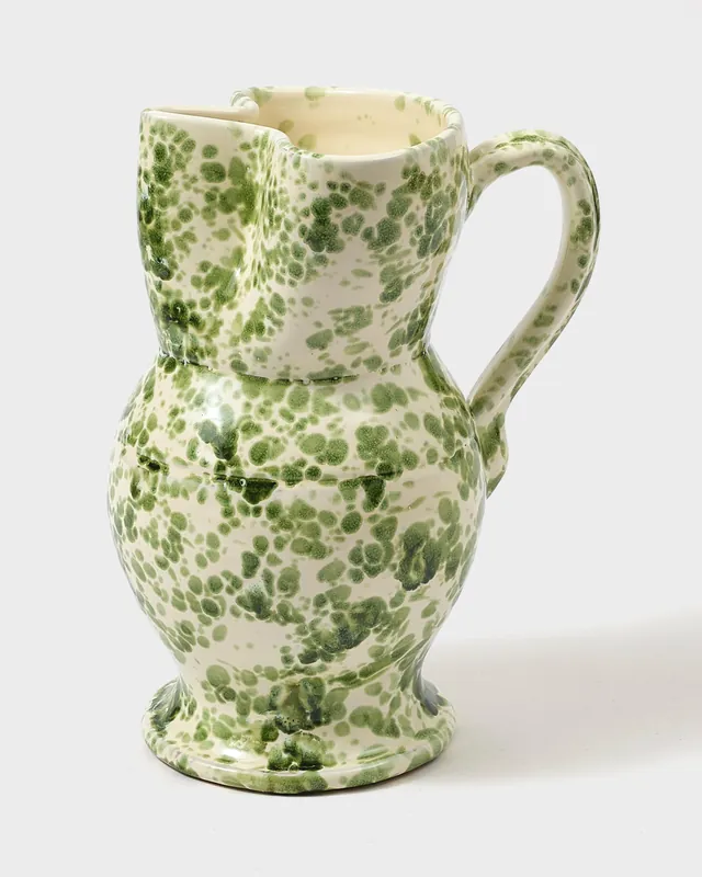 Speckled Pitcher, Green and White