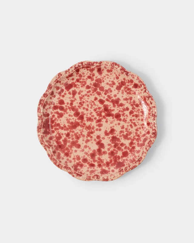Speckled Dessert Plate, Pink