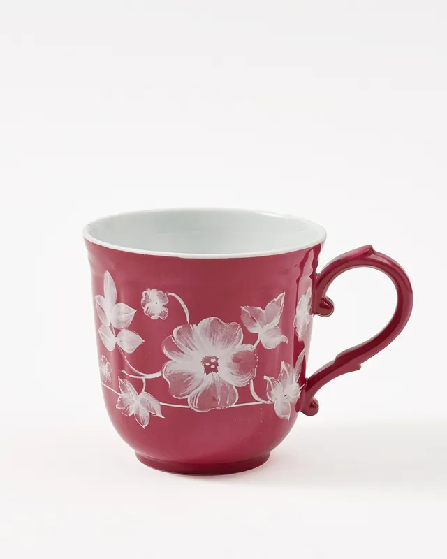 Floral Mug Magenta by Ginori 1735