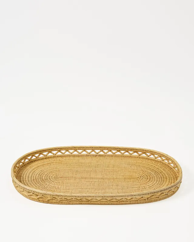 Rattan Sabbia Oval Tray, Large