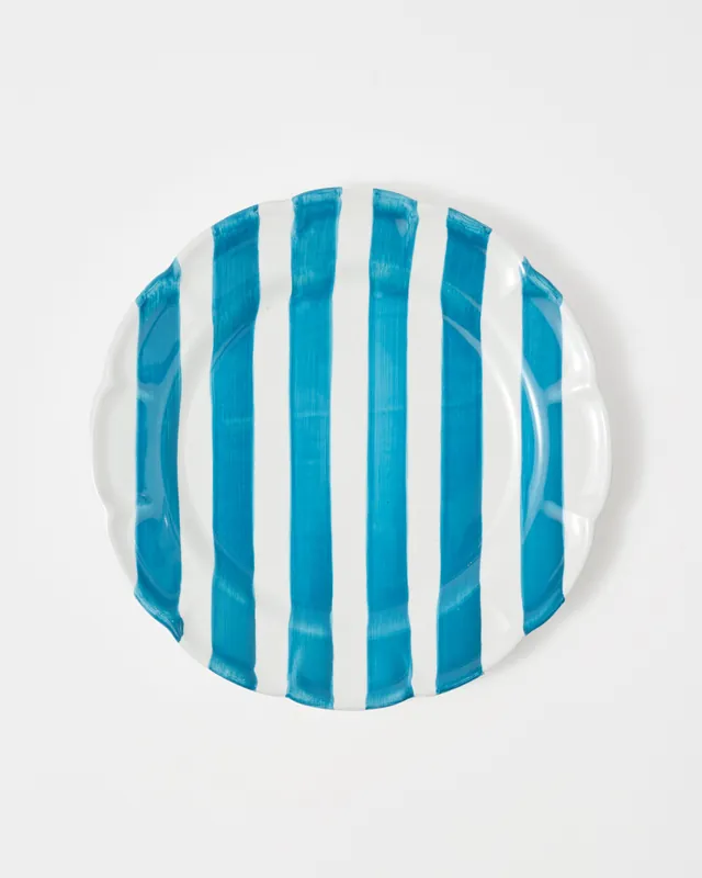Righe Dinner Plate, Petrol
