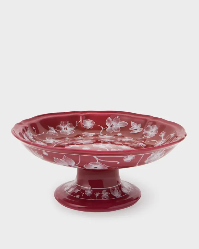 Floral Fruit Stand, Magenta by Ginori 1735
