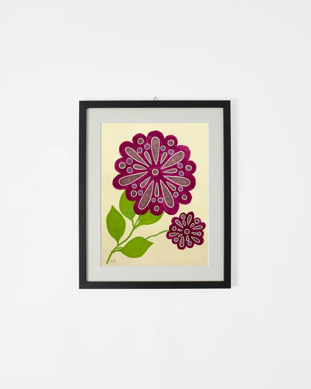 Marian McEvoy Framed Ink Artwork