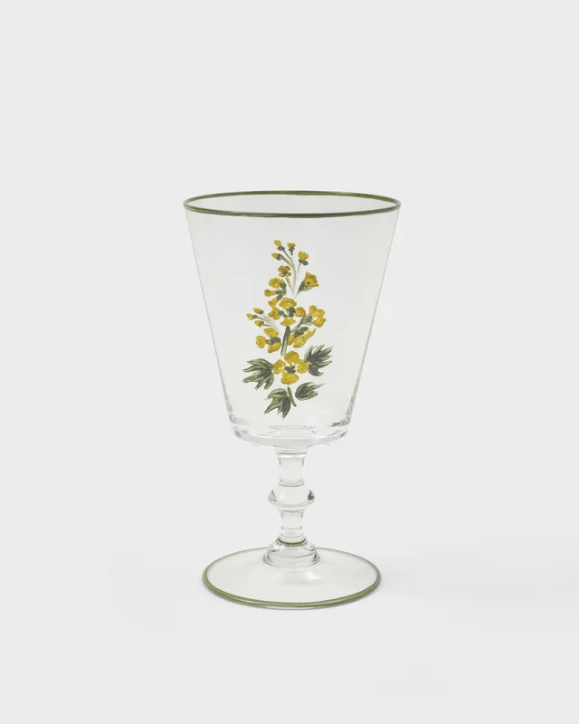 Murano Primrose Hand-Painted Water Glass