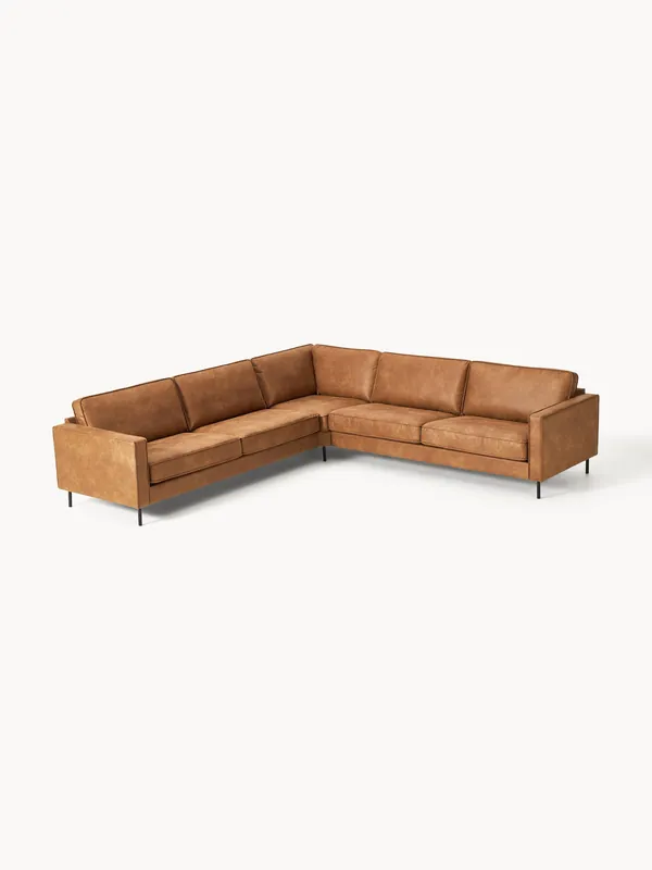 Divano angolare XL in pelle Hunter