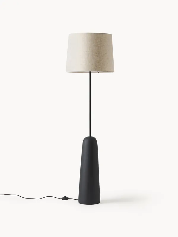 Lampada da terra con base in cemento Kaya