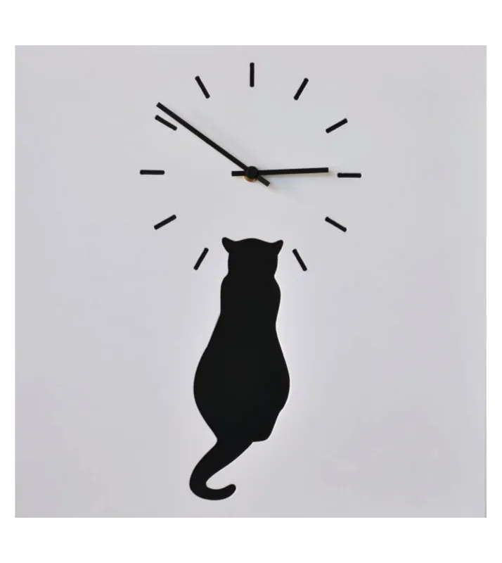 Bianco con gatto nero