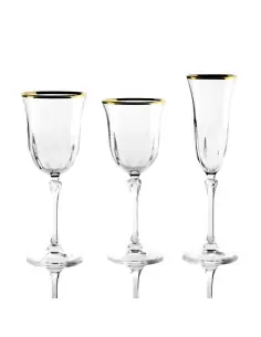 Dovy Optic Gold - servizio bicchieri 36 pz