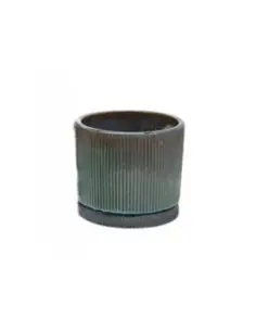 Vaso righe rotondo Glaze - celeste L