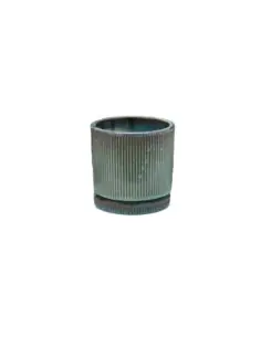 Vaso righe rotondo Glaze - celeste S