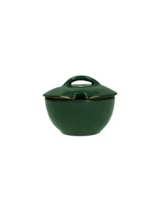Concerto - formaggera in stoneware verde bosco