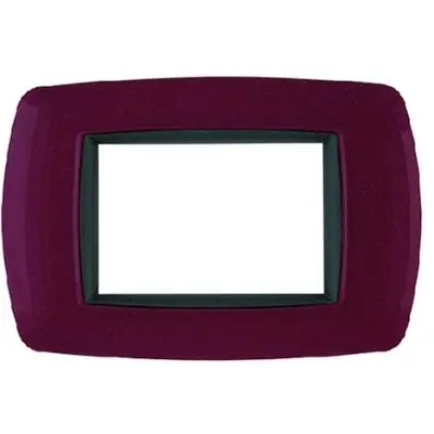 Placca 3 moduli mylife amaranto