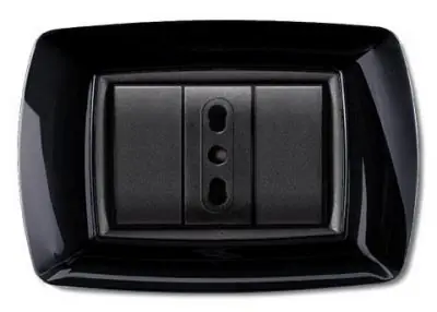 Placca 3 moduli mylife nera