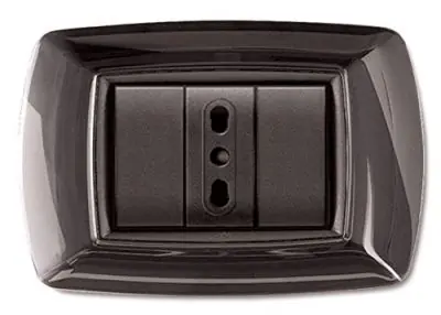 Placca 3 moduli mylife nero glittering