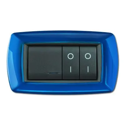 Placca 4 moduli mylife blu