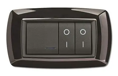Placca 4 moduli nera