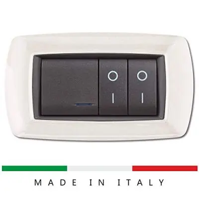 Placca 4 moduli bianca