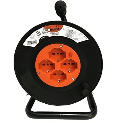 Avvolgicavo Bticino 1 presa 16 a + 4 prese bipasso schuko 10 / 16 a cavo 15 m