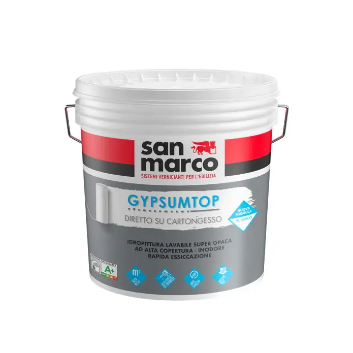 IDROPITTURA lt 4 SAN MARCO GYPSUMTOP OPACO O COLORATO