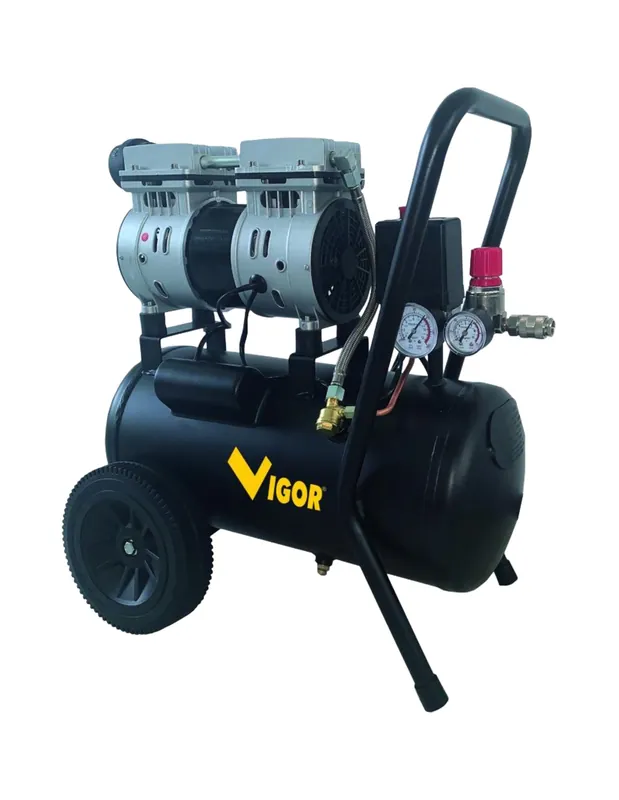 VIGOR COMPRESSORE ARIA SILENT 230V VCA-S24 2CIL\\/DIR 1HP 24LT