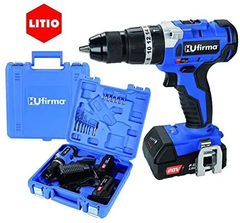 HU-FIRMA TRAPANO AVVITATORE A PERCUSSIONE 20V LITIUM 2 BATTERIE HU-T20B\\/LIBL
