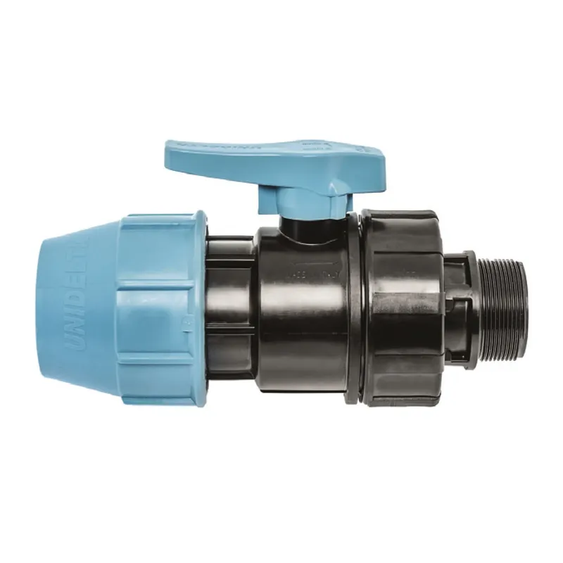 Valvola sfera compressione maschio 1072 PP Unidelta