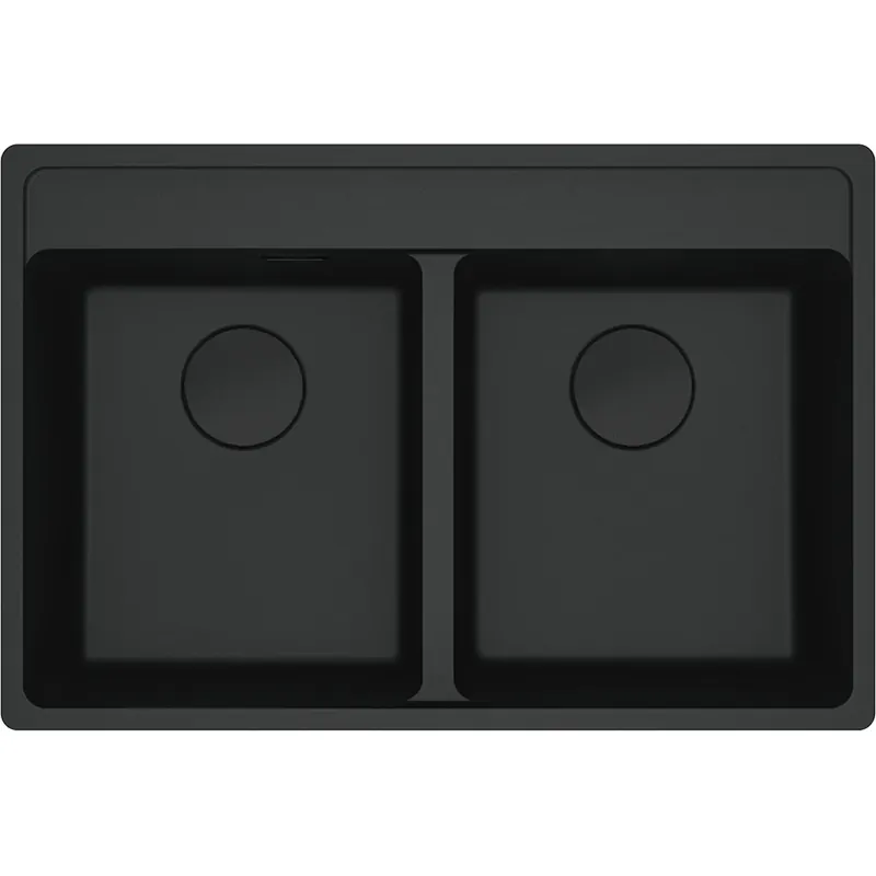 Lavello incasso MRG 620-35-35 TL fragranite black matt 2 vasche Maris Franke