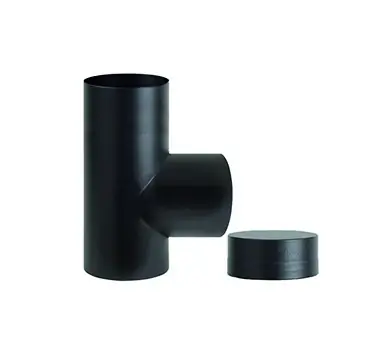Tubo raccordo T porcellanato nero Smalto top Ala