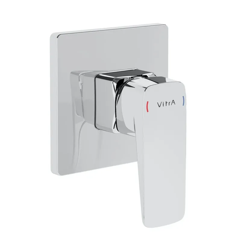 Piastra per miscelatore monocomando incasso doccia cromato Root Square Vitra