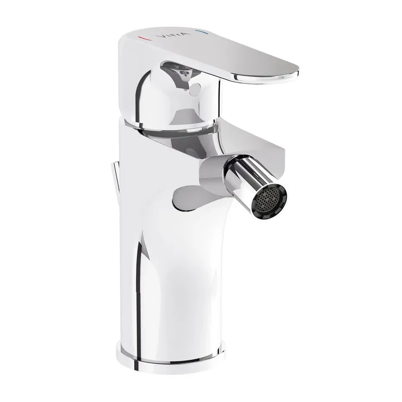 Miscelatore monocomando bidet cromato con piletta pop-up Root Round Vitra