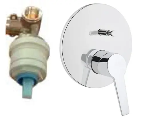 Miscelatore monocomando incasso doccia cromato con deviatore Solid S Vitra