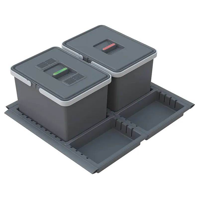 Portarifiuti con due patumiere da cassetto Elletepi