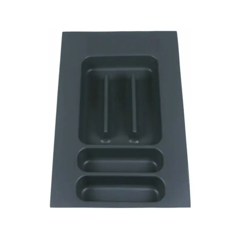 Portaposate da cassetto cucina in PP grigio scuro Elletipi