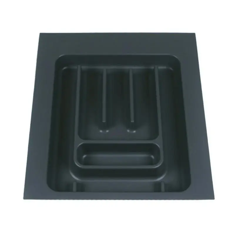 Portaposate da cassetto cucina in PP grigio scuro Elletipi