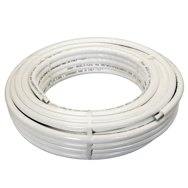 Tubo multistrato preisolato per riscaldamento bianco PE-RT/AL/PE-RT Flexall-iso Unidelta