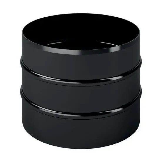 Manicotto maschio-maschio acciaio inox verniciato nero semilucido Monofire De Marinis