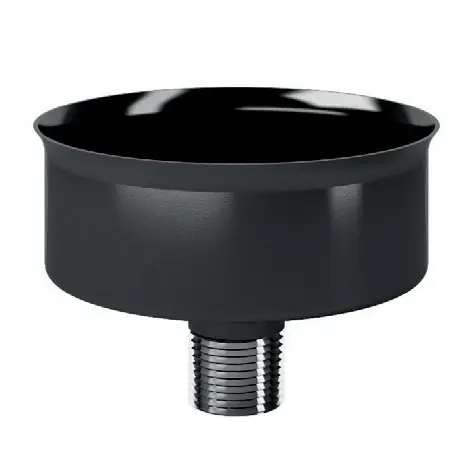 Tappo scarico condensa acciaio inox verniciato nero semilucido Monofire De Marinis