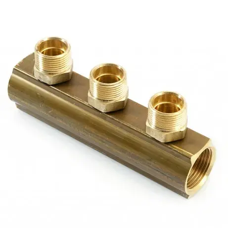 Collettore FF ingresso 1" 1/4 uscite eurocono 3/4 con raccordo diritto General Fittings